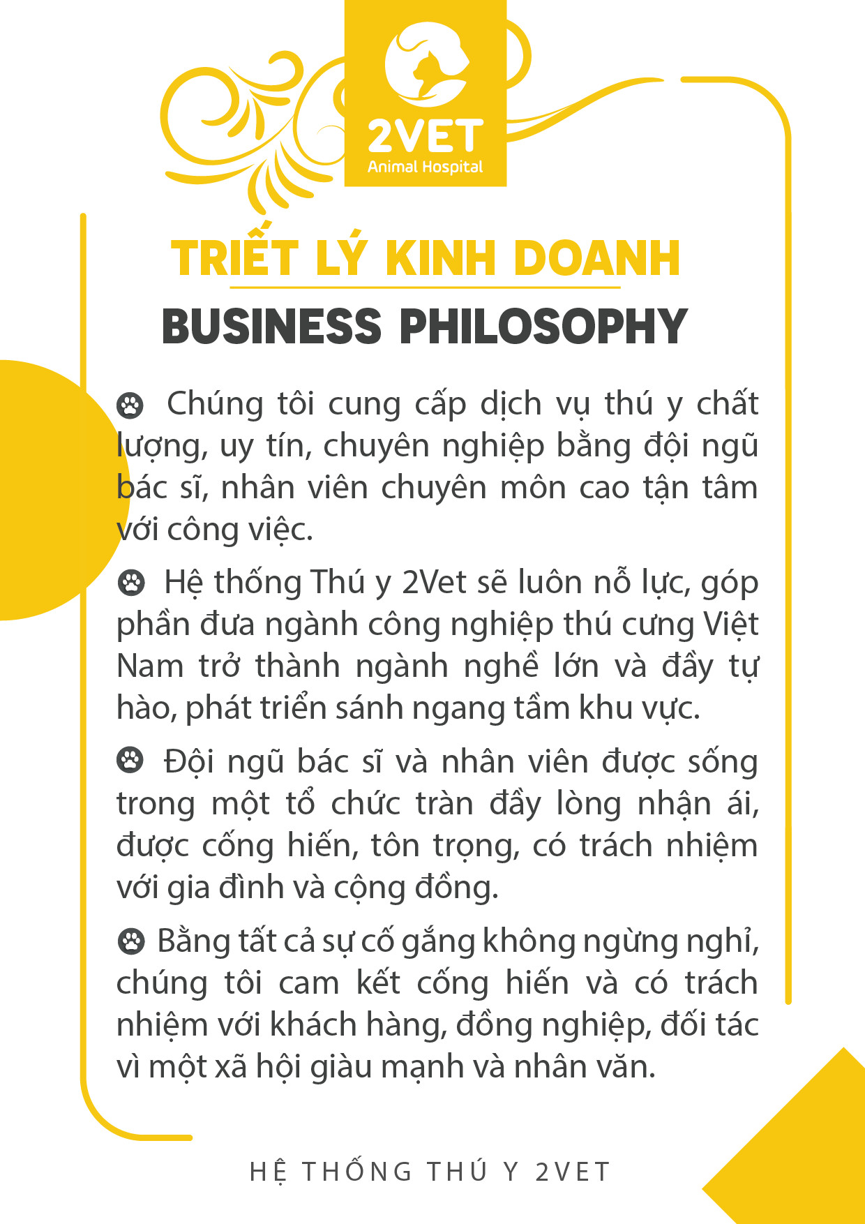 triết lý kinh doanh 2Vet